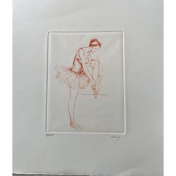 Tänzerin. Nummerierte Lithographie, signiert von Henry