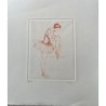 Bailarina. Litografia numerada firmada Henry