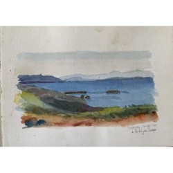 Tabarca. Watercolor by Pinror from Elche Eduardo Rodriguez Samper