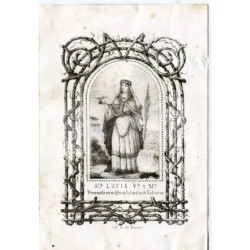 Santa Lucia lithograph by Antonio Pascual.