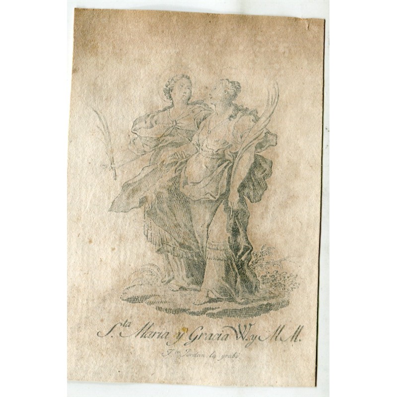 Sta. Maria y Gracia, grabado por Francisco Jordán.