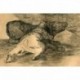 Goya etching. He gets something out of it ('Algún partido saca'). Plate 40 from Disasters of War etching series, 1937 edition.