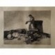 Goya etching. Cruel tale of woe! ('Cruel lastima!'). Plate 48 from Disasters of War etching series, 1937 edition.
