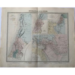 Mappa dei luoghi biblici di Tardie, 1874