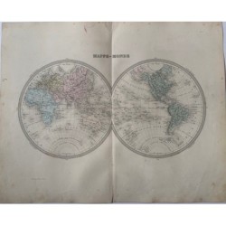 Mappa del mondo. Tardieu e Vuillemin (1863)