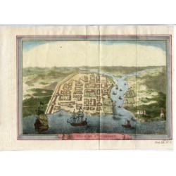 Carte de la ville de Saint-Domingue, dessinée et gravée par Chedel, 1748