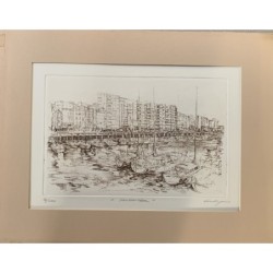 Santander. Lithograph signed by Verdaguer and numbered.