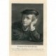 Un portrait d'un jeune homme. de l'oeuvre de Raphaël. Gravure de N. Edelinck.