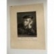 Un retrato de un hombre joven. a partir de obra de Rafael. Grabado por N. Edelinck.