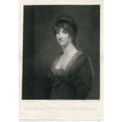 The Right Honorable Lady Jane Dundas.  grabado por Francesco Bartolozzi en 1802
