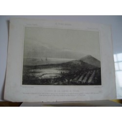 Vue des lagunes de Tétouan. Lithographie de P. Perez de Castro. 1860.