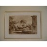 Leon Gaucharel - 1876 etching - 'The Ancient City' after Claude Lorrain