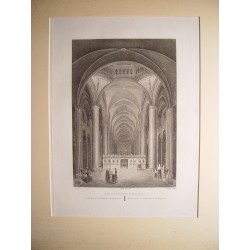 Spain. Catalonia. «Interior of the Barcelona Cathedral» Alexandre Laborde (1810-11).