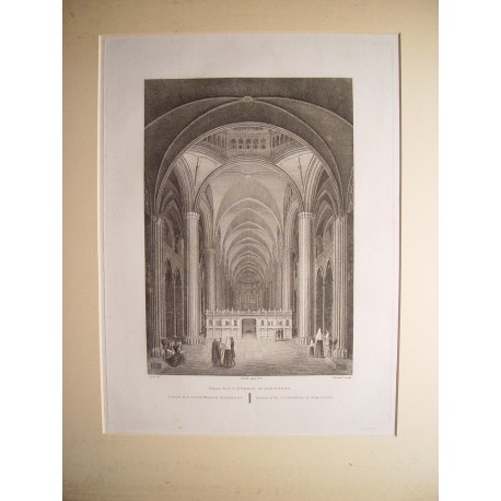 España. Cataluña. «Interior  de la catedral de Barcelona» Alexandre Laborde (1810-11).