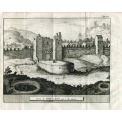 Port de Grenade qui a été fortifié gravé par Pieter van der Aa.