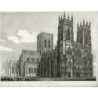 York Minster N.W. Dibujado y grabado en 1816 por J.C.Buckler.