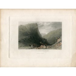 Honister Crag, Cumberland engraved by W. Floyd in 1834, drawn by T. Allom
