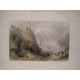 Alemania. «Oberwesel and the Castle of Schomberg» Pintó W. Henry Bartlett (1809-1854). Grabó A. Le Petit (francés,  1837-41).