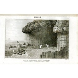 Grotte de Fingal dans l'ille de Staffa, gestochen von Schroeder