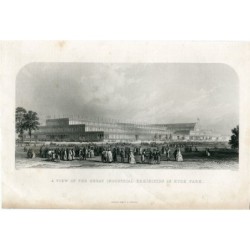 vue de la grande exposition industrielle de Hide Park gravée par Armitage