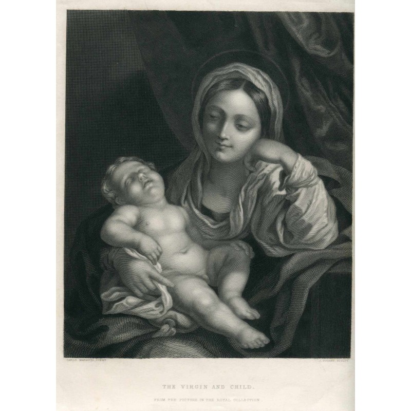The Virgin and Child - Antique print