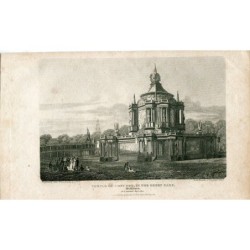 Temple de la Concorde à Green Park gravé par Sands en 1814