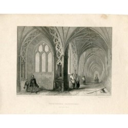 Worcester Cathedral (Kreuzgang), gestochen von B. Winkles. Gezeichnet von C. Warren