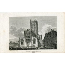 Église Saint-Georges, Doncaster, Yorkshire, gravée et dessinée en 1803 par B. Howlet