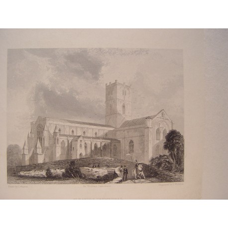 Alemania. 'St. Davids cathedral'. Painted by C. Warren. Engraved by B. Winkles.