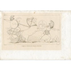 Kupferstich von Joaquin Pi y Margall aus dem Jahr 1861 nach einer Zeichnung von Flaxman für die Ilias.