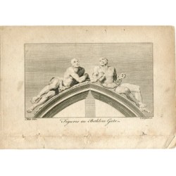 Figuren am Bethlem-Tor, gestochen von C. Grignion. Gezeichnet von S. Wale im Jahr 1784