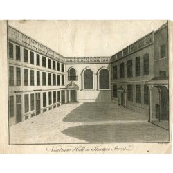 Vintners Hall in der Thames Street, gestochen von Benjamin Cole im Jahr 1756