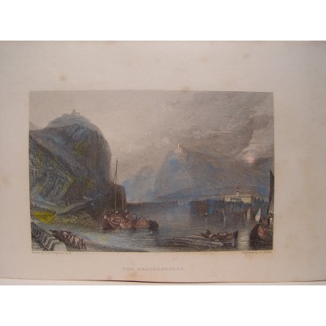 Alemania. 'The Drachenfels'. Engraved by William Finden