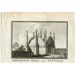 Arwerton Hall dans le Suffolk, gravure publiée par Alex Hogg en 1800