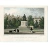 Bloomsbury Square and Statue of Fox engraved by C. Motram