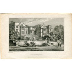 Fountains Hall incisa da Fenner da un disegno di N. Whittock