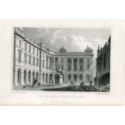 Palazzo del Parlamento, Edimburgo, incisione di W. Watkins. Disegnata da Thomas H. Shepherd.