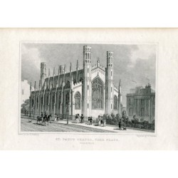Chapelle Saint-Paul, York Place, gravée par W. Watkins. Dessiné par Thomas H. Shepherd.