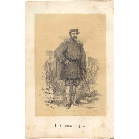 «D. Victoriano Sugrañes» Por Eusebio Planas (1833-1897) Teniente Coronel (catalán). muerto en la batalla de Tetuán  en 1860.