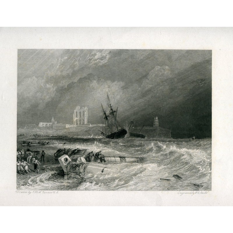 Gravure ancienne de W.R. Smith d'après l'œuvre de J.M.W. Turner