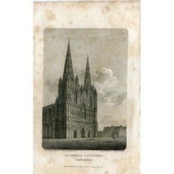 Cattedrale di Lichfield incisa da J. Roffe da un disegno di F. Nash