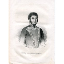 General Jaime Garcia Conde, lithograph by Perez y Donon