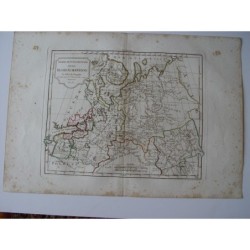 Antica mappa della Russia settentrionale. Robert de Vaugondy (1794)