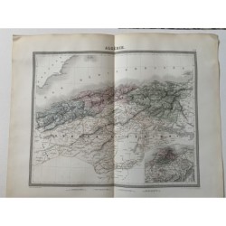 Carte de l'Algérie unie - Gravure d'Ambroise Tardieu & A. Vuillemin.