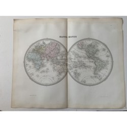 World map - Engraving by Ambroise Tardieu & A. Vuillemin.