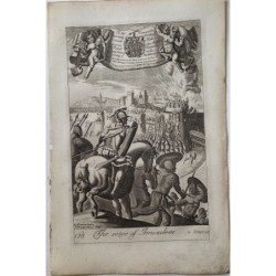 Bibbia. L'assedio di Gerusalemme, incisione di G. Freman e H. van Hove.