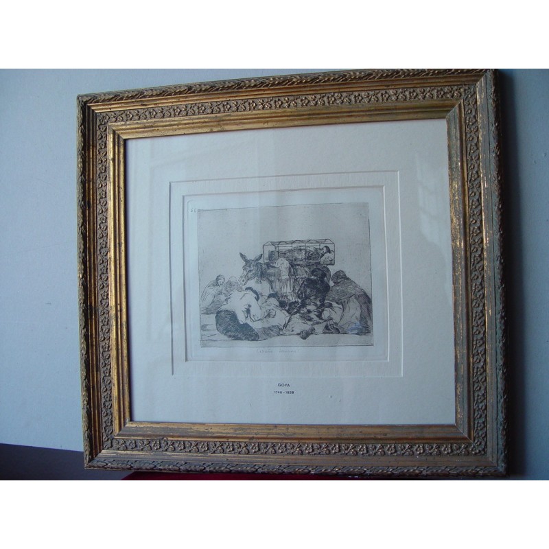 Strange devotion. Original print from Goya's The Disasters of War series. No. 66. 3rd printing.