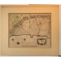 Karte von Tarragona – Antiker Druck 1744