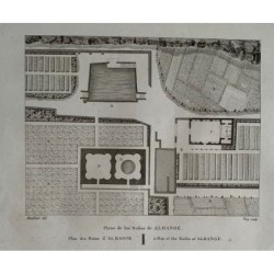 Spagna. Badajoz. Pianta delle Terme di Alhange. Alexandre Laborde (1810-11)