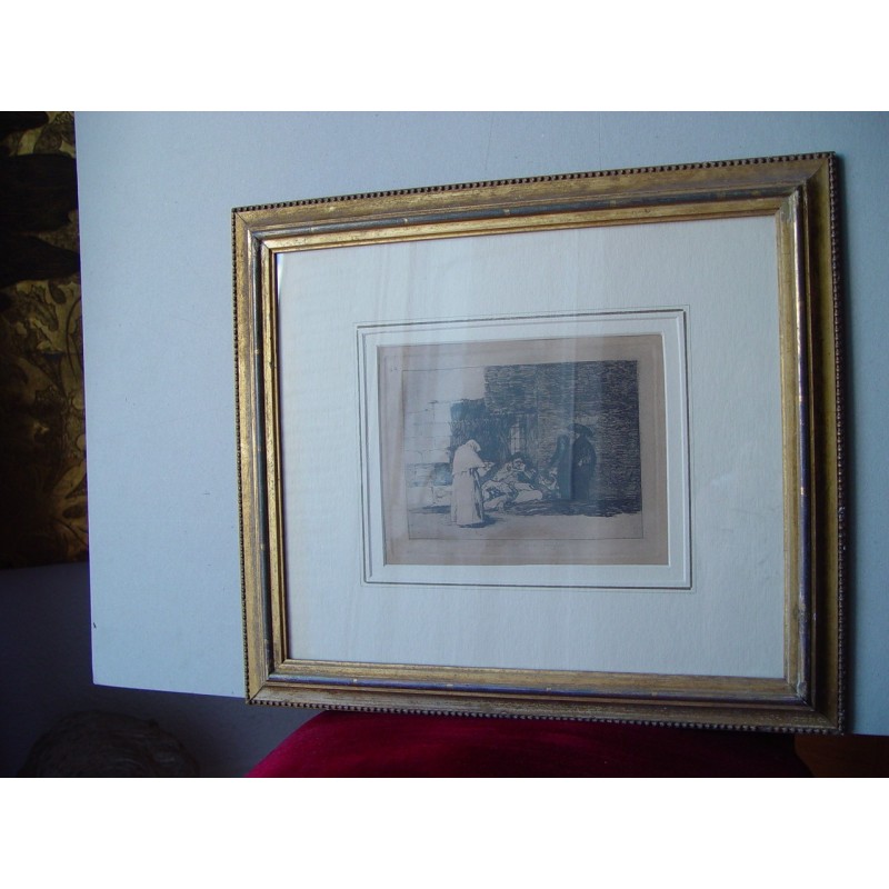 A Woman's Charity. Original print from the Disasters of War series, No. 49, 3rd edition.